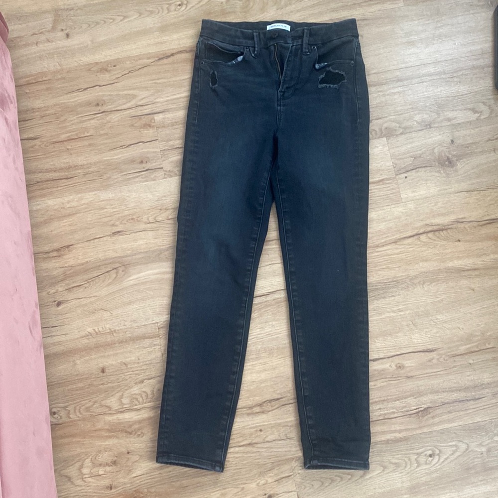 Good American jeans good waist crop
